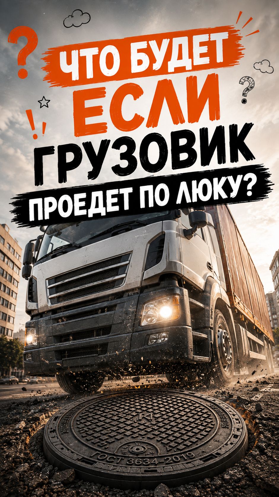 Что будет, если грузовик проедет по люку? 🚛 Отвечают дети!