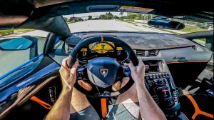 Lamborghini Aventador SV Roadster POV DRIVE в 4К!