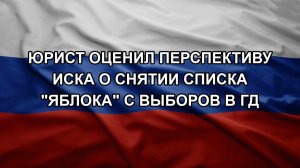 Юрист оценил перспективу иска о снятии списка «Яблока» с выборов в ГД