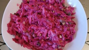 Салат из отварной свеклы