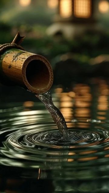 Бамбуковый фонтан журчание воды и музыка для медитации
