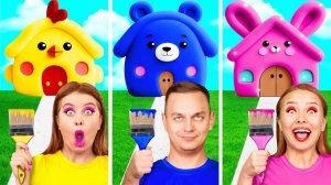 Домики Одного Цвета Бедная vs Богатая vs Ультра Богатая # Смешные Cитуации от Fun Fun Challenge