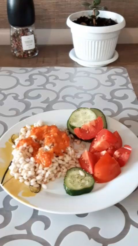 Каша с перцовой пастой