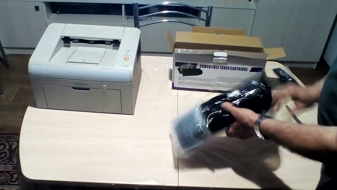 замена картриджа на принтере самсунг