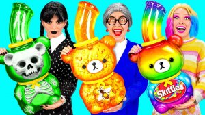 Кулинарный Челлендж# Уэнсдей Против Бабушки # Лайфхаки для Родителей от Fun Fun Challenge