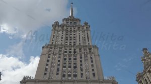 D-Log M. Moscow, Russia. The Ukraine Hotel is the last of the Stalinist skyscrapers in Moscow. Sp...