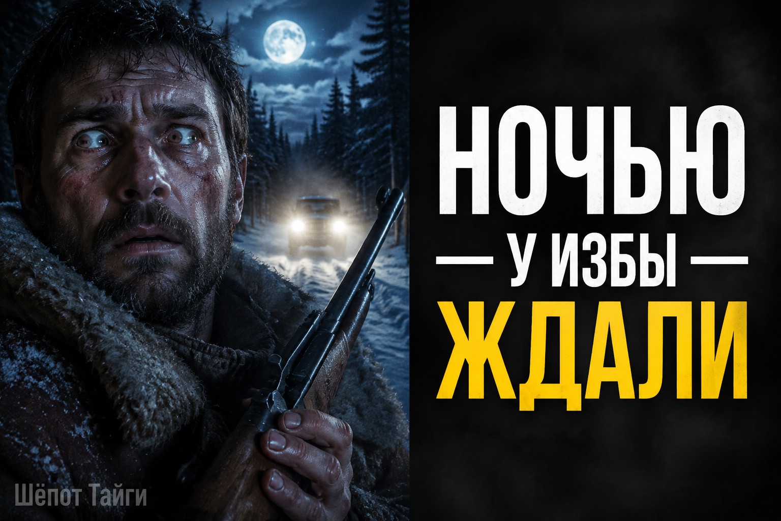 Ночной мотор у старой избушки