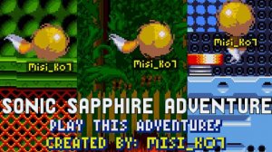 Sonic Classic Sim «Соник Сапфирное Приключение»! Приключение создано мной V3