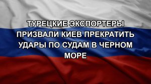 Турецкие экспортеры призвали Киев прекратить удары по судам в Черном море