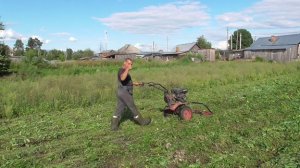 Мотоблок ОКА с косилкой ФОРЗА.Косим «трудную«траву.Нюансы с ножами.