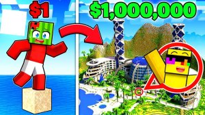 1 доллар против 1 000 000 долларов (часть 2) #Майнкрафт  Minecraft!