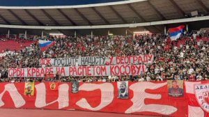 Пока в Белграде принимают нациста,сербы истекают кровью на распятом Косово! фанаты против Зелинского