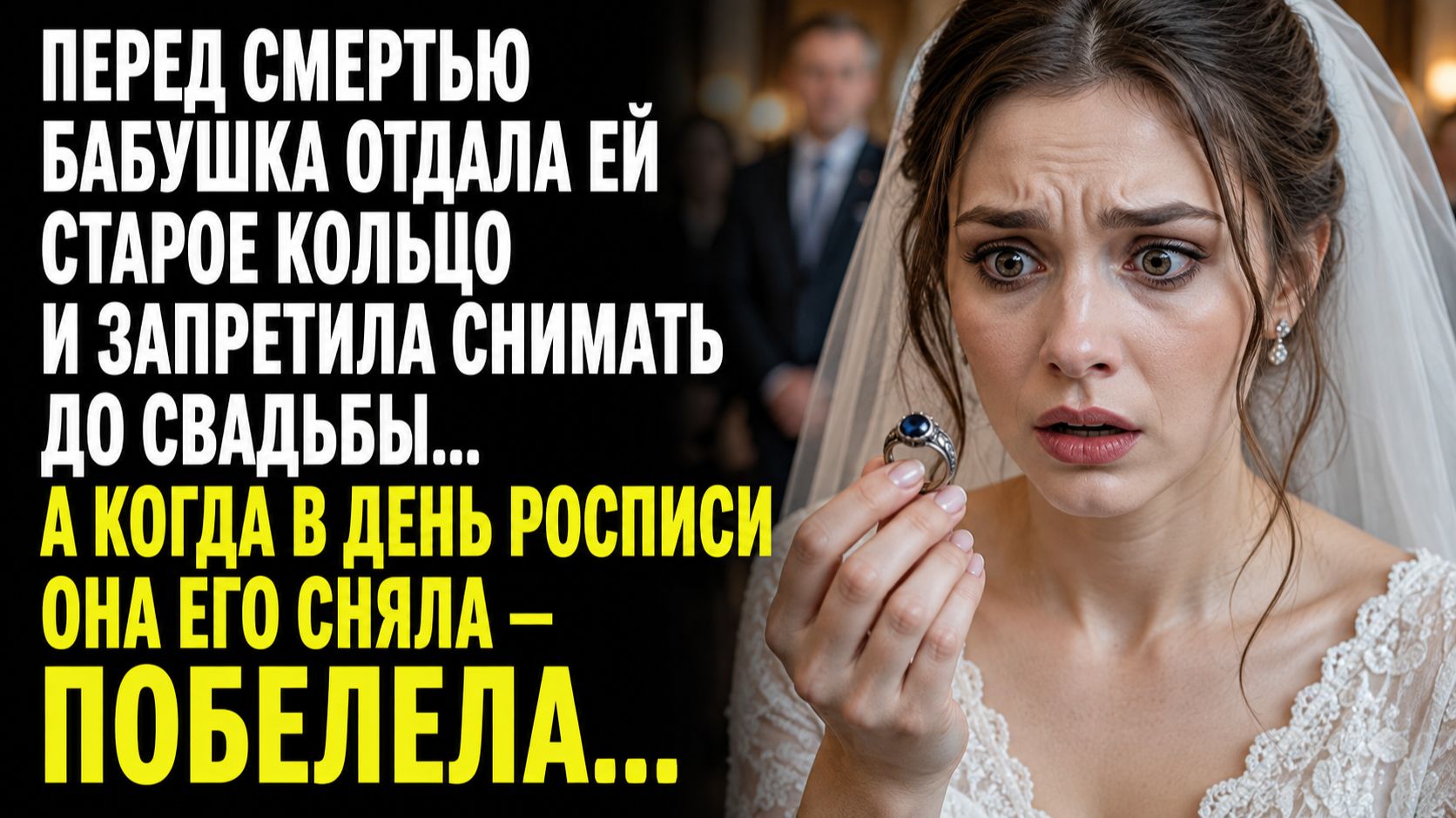 Перед смертью бабушка подарила ей кольцо и запретила снимать до свадьбы. А едва на церемонии она ...