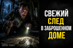 Свежий след сапога в заброшенной уральской деревне