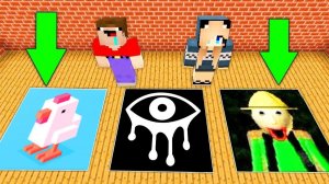 Нуб И Девушка Про Против Страшные Ямы Монстров В Майнкрафт ! Crossy Road и Балди Кемпинг