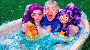 💥 КИНУЛ В ВАННУ БОМБОЧКИ K-POP ДЕМОНОВ И POPPY PLAYTIME 5 В 3:00 НОЧИ!! 🛁🔥 Взрыв у нас дома!