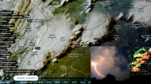 Холодный фронт над ЕТР породил сильные грозы. Вид со спутника 07.08.2026