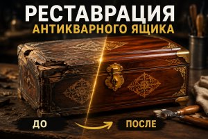 Реставрация антикварной деревянной шкатулки