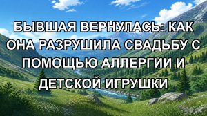 БЫВШАЯ ВЕРНУЛАСЬ: КАК ОНА РАЗРУШИЛА СВАДЬБУ С ПОМОЩЬЮ АЛЛЕРГИИ И ДЕТСКОЙ ИГРУШКИ