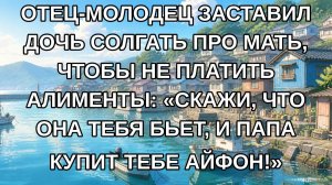 ОТЕЦ-МОЛОДЕЦ ЗАСТАВИЛ ДОЧЬ СОЛГАТЬ ПРО МАТЬ, ЧТОБЫ НЕ ПЛАТИТЬ АЛИМЕНТЫ: «СКАЖИ, ЧТО ОНА ТЕБЯ БЬЕТ,