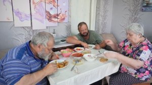 Обедаем с аппетитом Все продукты с нашего сельского огорода ПОДВАЛ ИЛЬИЧА вкусный обед