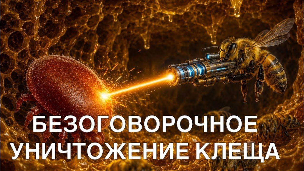 ОБРАБОТКА ПЧЁЛ ОТ КЛЕЩА ВАРРОА. ПАСЕКА БЕЗ КЛЕЩА. УНИЧТОЖАЕМ КЛЕЩА НА 100%