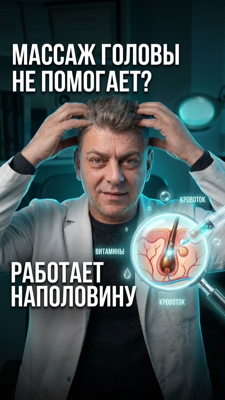 Мезотерапия Vs массаж головы: что реально останавливает выпадение волос 🩸