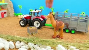 Комбайн Трактор Скорая помощь и другие яркие машинки В игрушечном видео детям