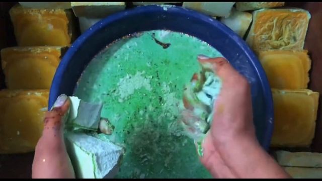 ASMR Crush Chalk 🟦⬜️🟠+H2O💦3в1