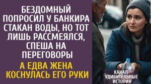 Истории из жизни Бездомный попросил у банкира стакан воды, но тот лишь рассмеялся… А едва жена…