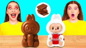 Челлендж. Шоколадная Еда vs Настоящая еда # Удивительные Лайфхаки и Хитрости от DaRaDa Challeng