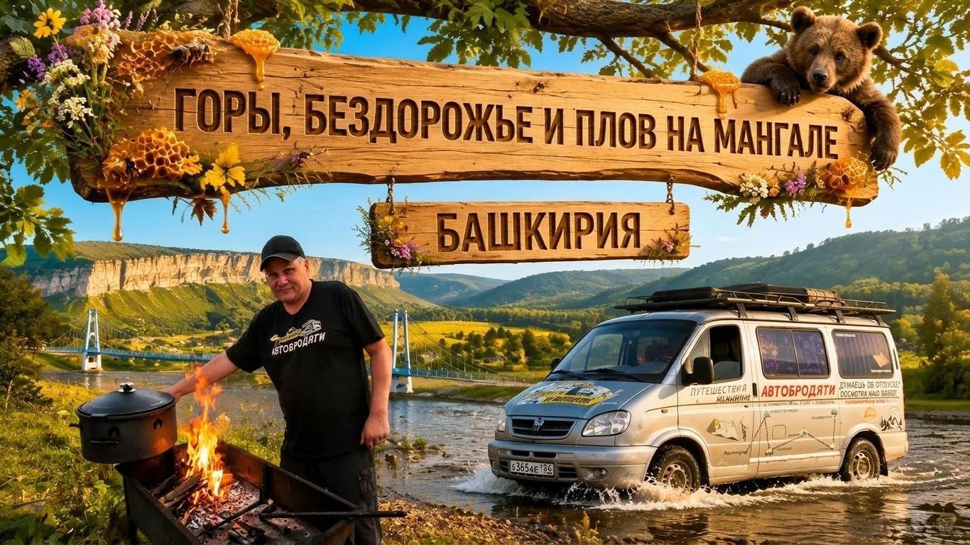 Путешествие на автодоме по горной Башкирии и невероятный плов на мангале