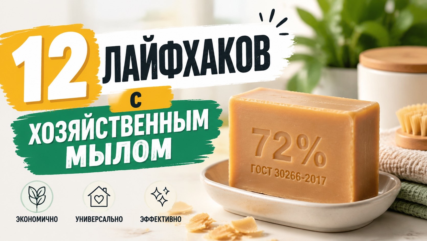 ЗАЧЕМ ПОКУПАТЬ ДОРОГУЮ ХИМИЮ ? 12 ГЕНИАЛЬНЫХ СПОСОБОВ ИСПОЛЬЗОВАНИЯ ОБЫЧНОГО ХОЗЯЙСТВЕННОГО МЫЛА