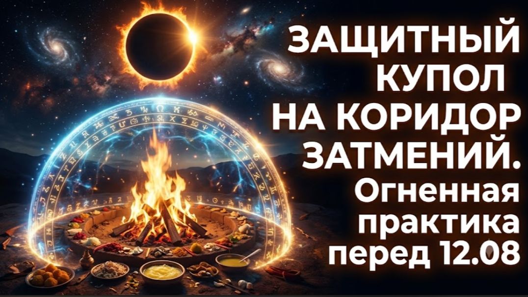 🔥 ЗАЩИТНЫЙ КУПОЛ НА КОРИДОР ЗАТМЕНИЙ. Огненная практика перед 12.08