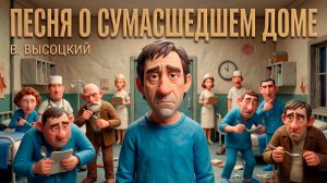 «ПЕСНЯ О СУМАСШЕДШЕМ ДОМЕ» (Вторая версия) Пластилиновый мультфильм по песне В.С.Высоцкого