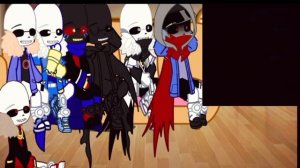 Sans au react to Dream Sans as Columbina Killer Sans as Arlecchino and Cross Sans as Flins