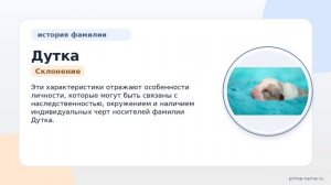 Фамилия Дутка: происхождение, значение и склонение