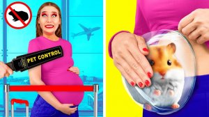 Как Пронести Домашних Животных в Самолёт # Смешные Челленджи от KiKi Challenge