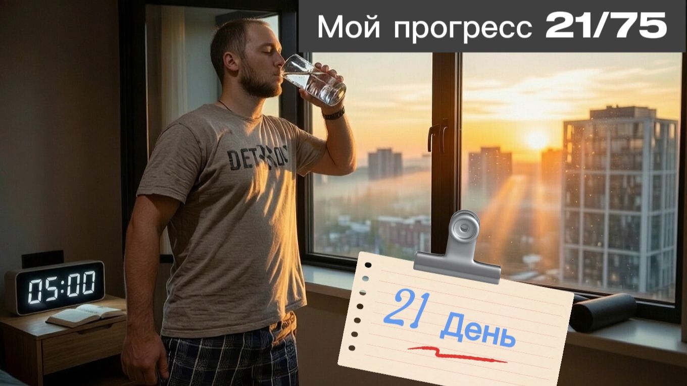 Идет 21 День из 75! Как я изменился! #спорт #тренировки #питание #челендж