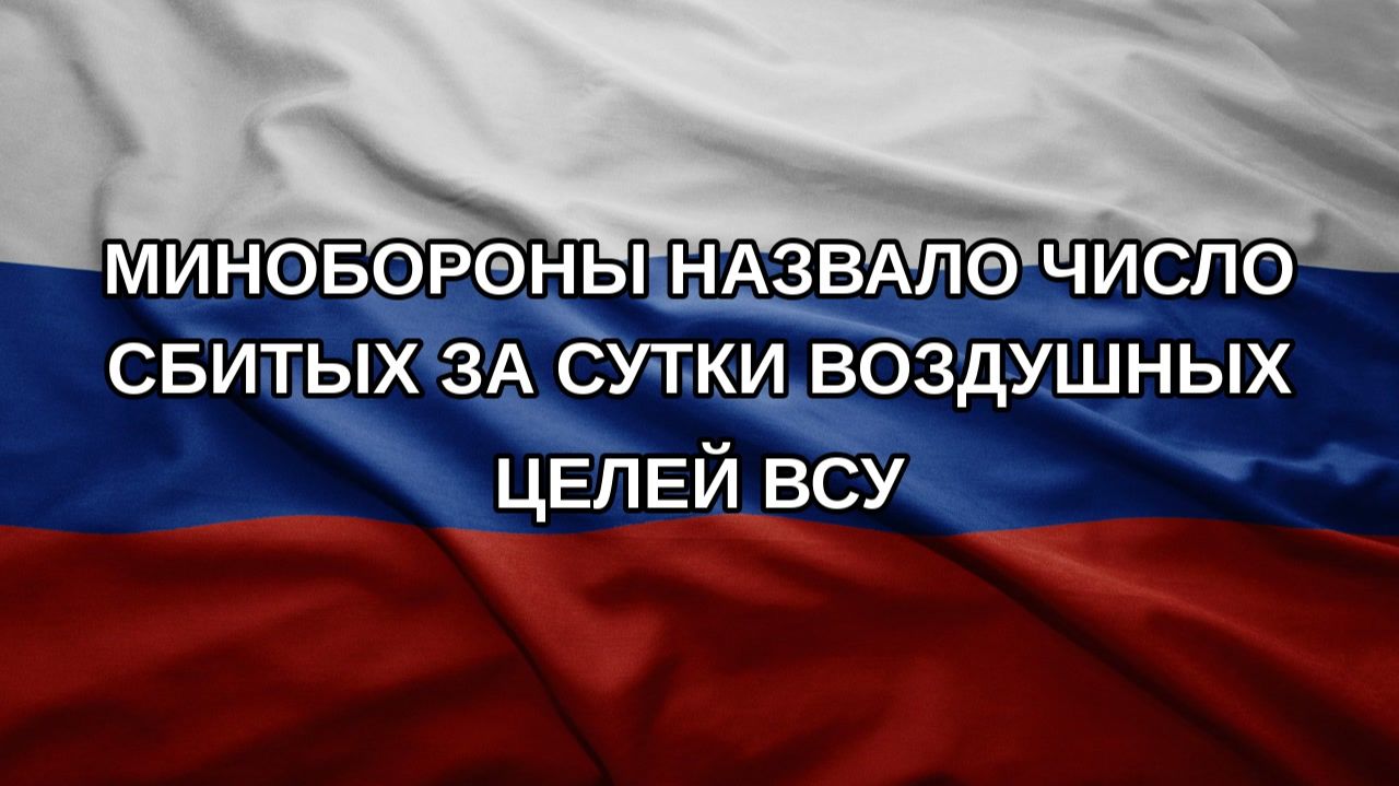 Минобороны назвало число сбитых за сутки воздушных целей ВСУ