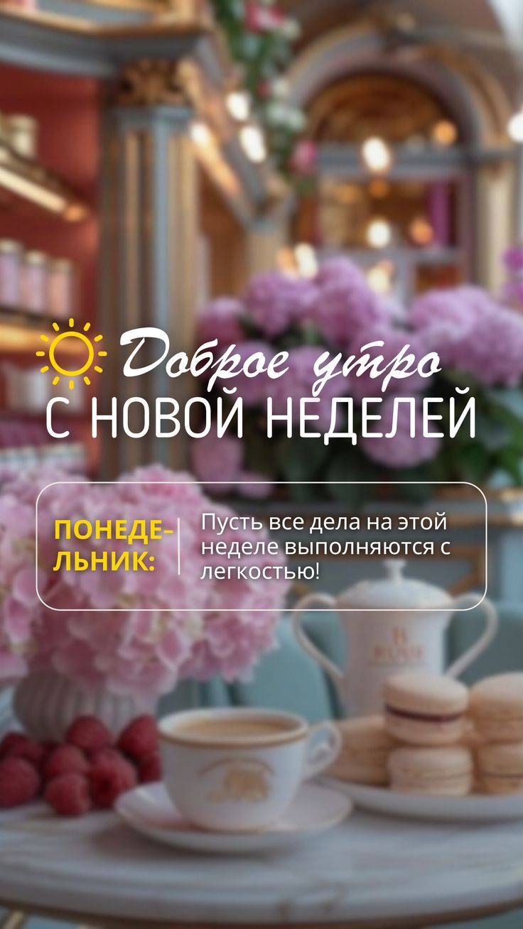 Понедельник! Доброе утро и удачной недели ☀️