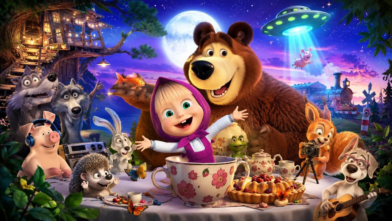 Маша и медведь ,развивающие игры для детей.