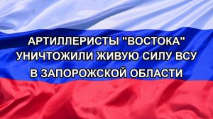 |Н. РФ| Артиллеристы «Востока» уничтожили живую силу ВСУ в Запорожской области