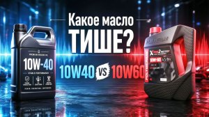 🩺 Какое масло тише? 10w40 против 10w60