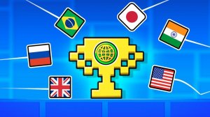 Все Страны Мира Сражаются в Geometry Dash