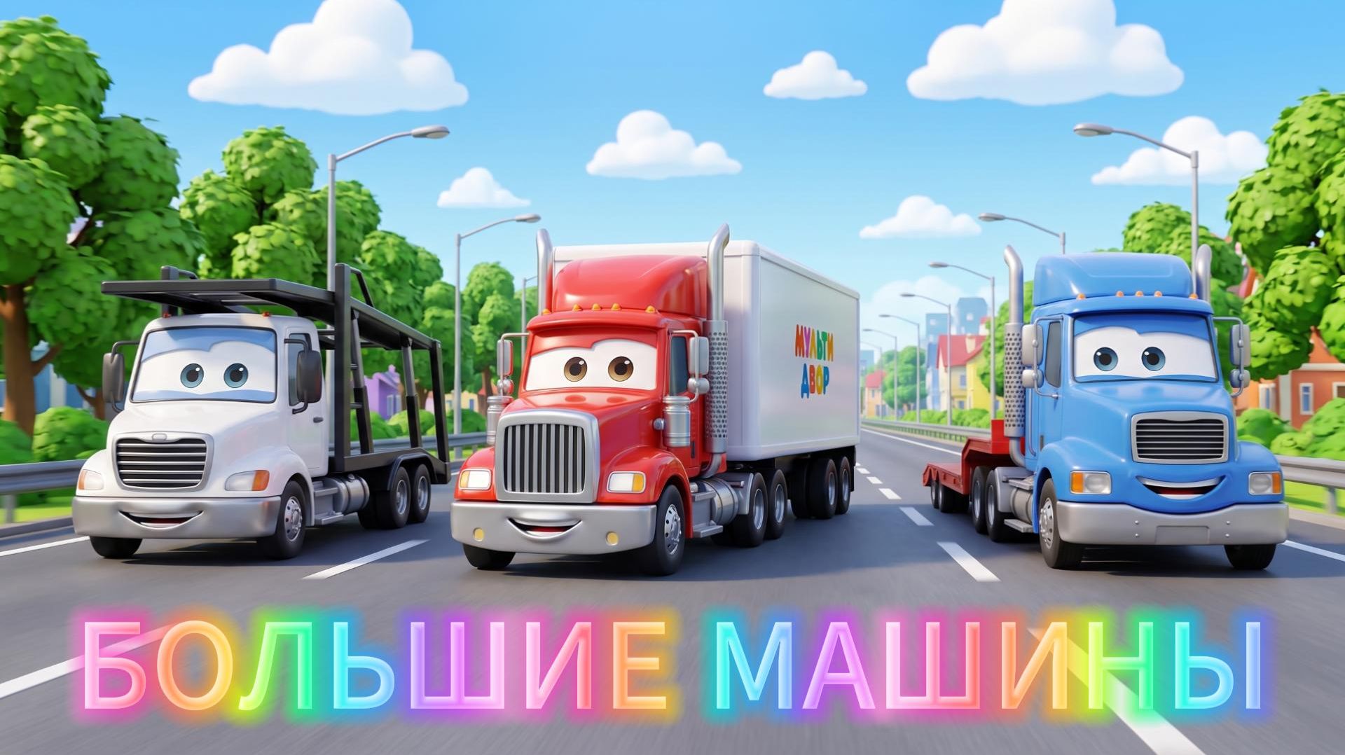 Сборник: Большие машины везут груз! 🚚 Веселые песенки для детей | Мульти Двор