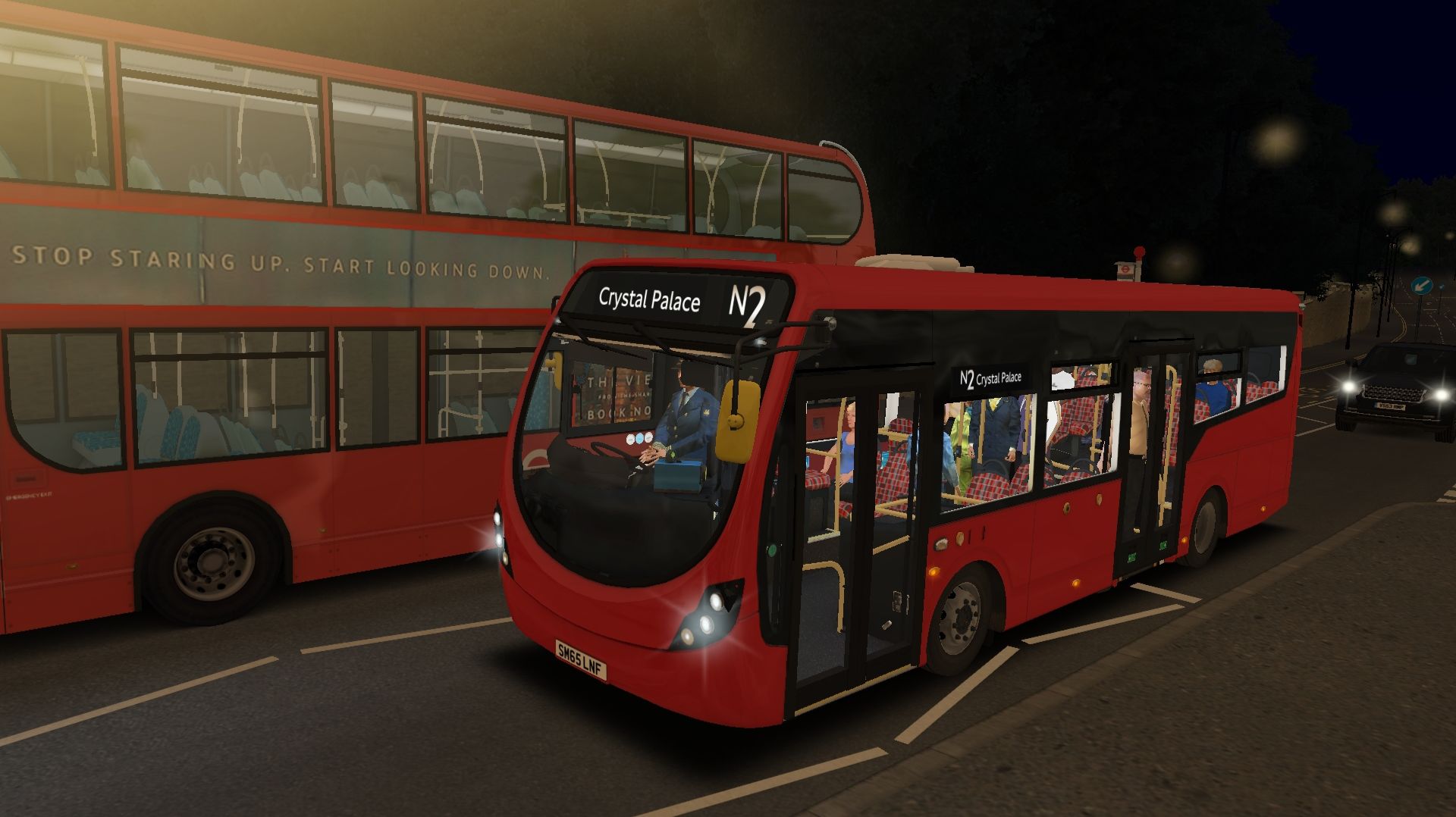 Поездка на Wright Streetlite по маршруту №N2 по карте London