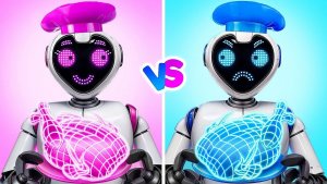 Кулинарный Челлендж_ Мальчики VS Девочки с Роботом _ Смешные Ситуации с Едой