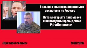 «Польское свиное рыло открыто захрюкало на Россию» Латвия призывает к ликвидации президентов РФ и РБ