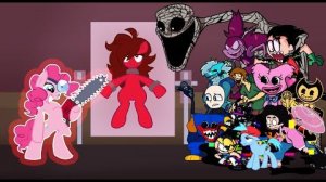 FNF Cupcakes(VS Pinkie Pie) But Different Characters Sing It🎵Everyone(Elements Of Insanity DEMO)